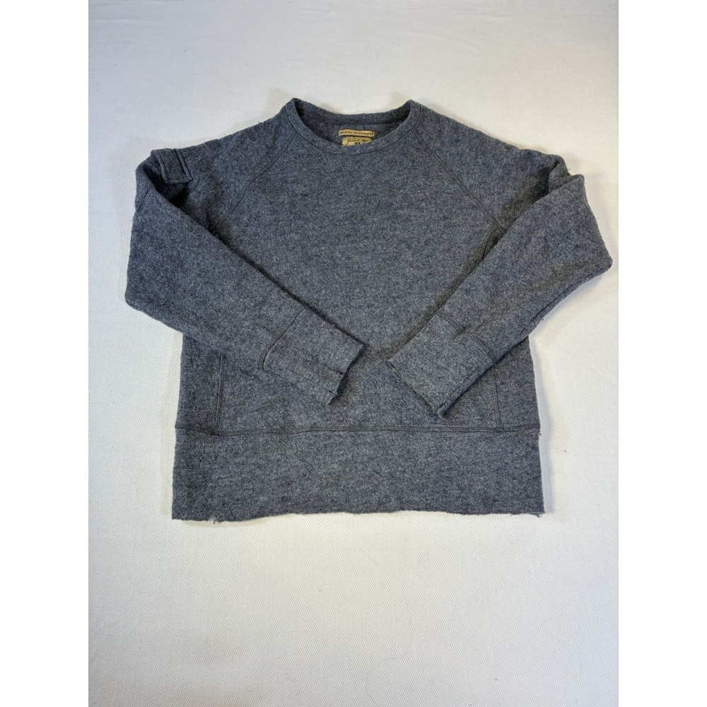 Gilded Age Mens Medium Gray Wool Blend Pullover Sweater Raglan Shoulder Pocket‎